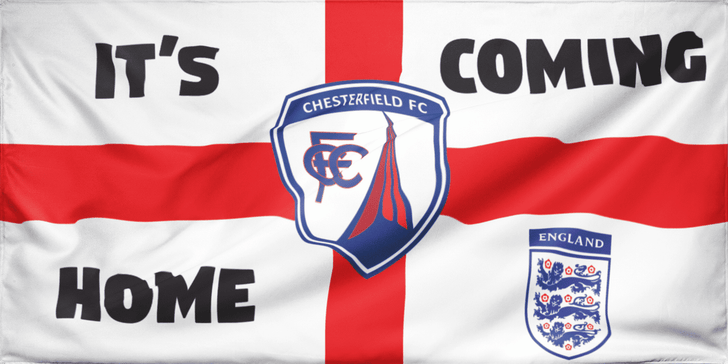 Football Flag Custom Print Size 4ft x 2.5ft (122cm x 76cm) - Football Fan Flags